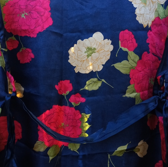 🌺🌻🌹Floral Négligé Robe with Tie Up - Picture 8 of 12